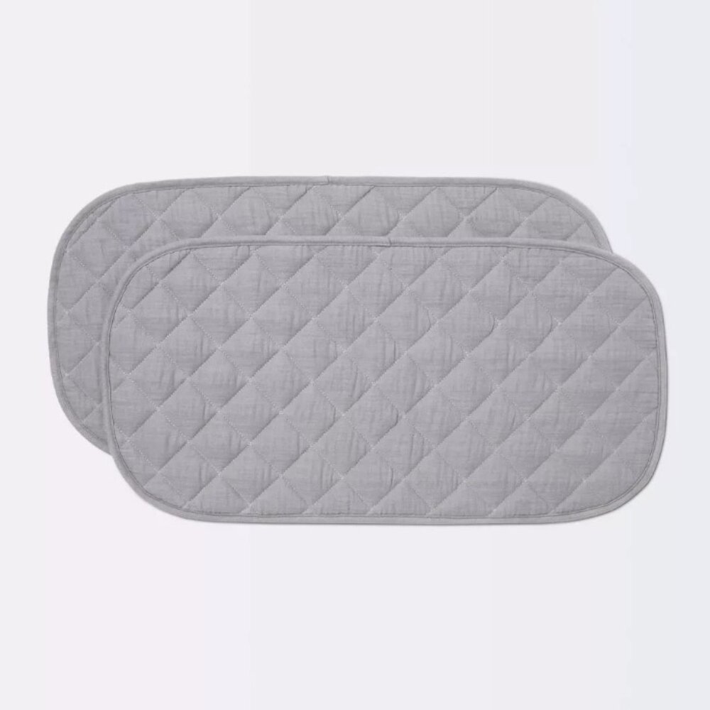 Cloud Island Muslin Changing Pad Liner - Grey - 2pk - NEW WITH TAGS
